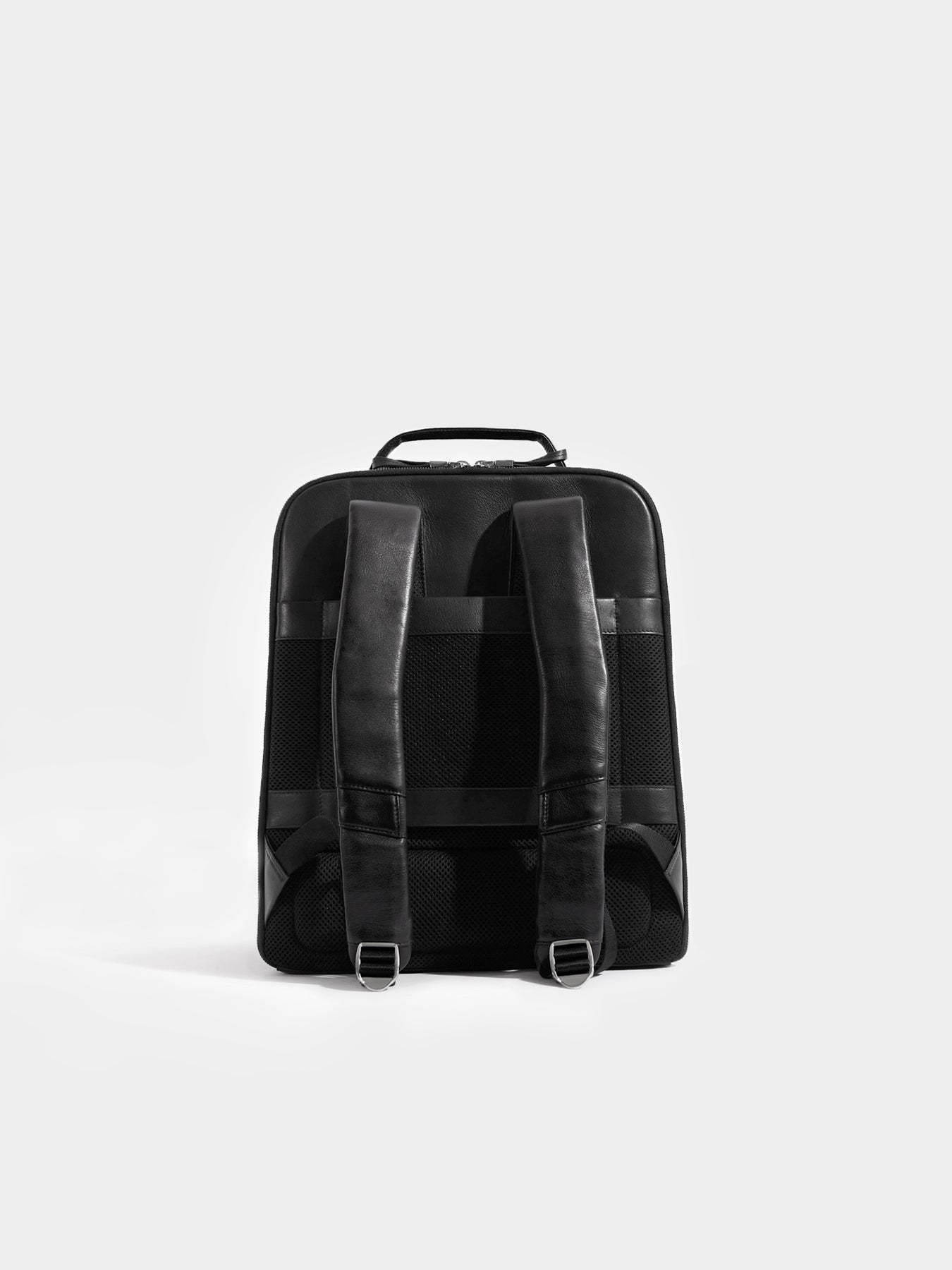 Vantage Black Leather Backpack Back Rucksack