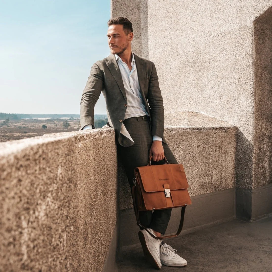 The Chesterfield Brand Stuttgart Datorportfölj - Cognac - Travels And Bags