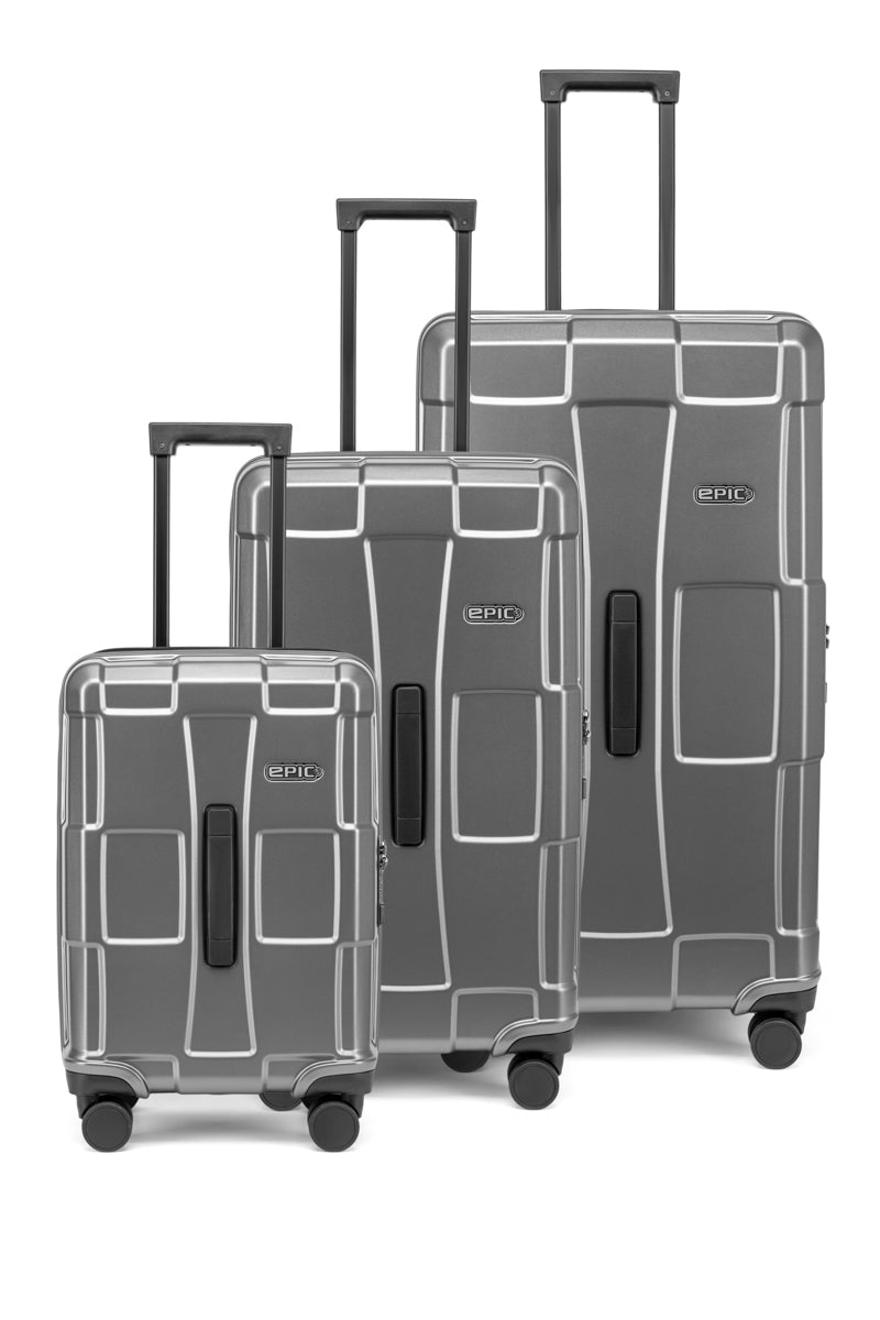 Epic Crate Trunks Resväska 3-set 55/72/82 - Stealth Grey