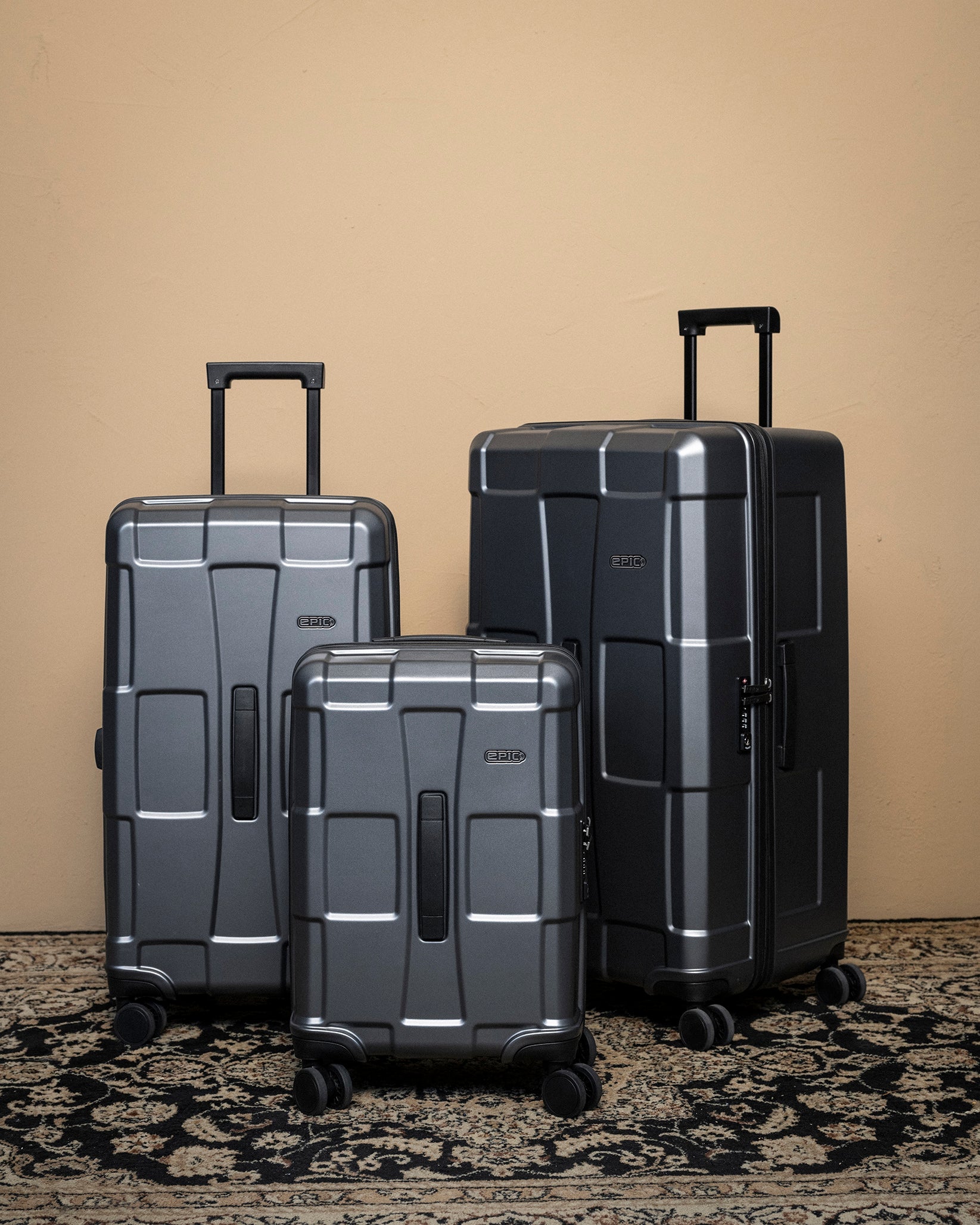 Epic Crate Trunks Resväska 3-set 55/72/82 - Stealth Grey