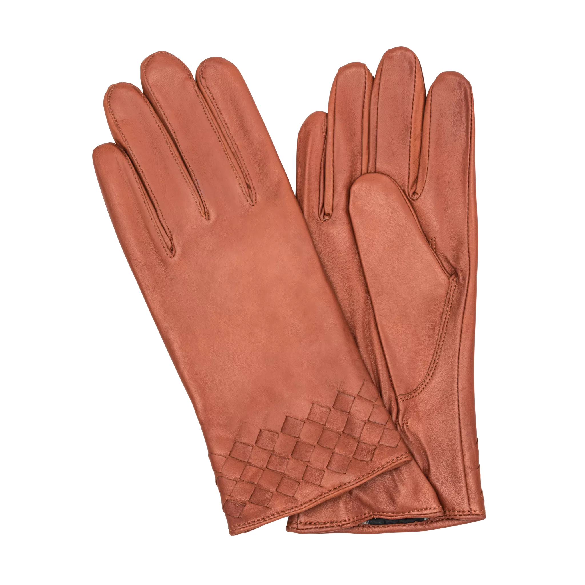 HK Damhandske Lammnappa Flätat - Cognac