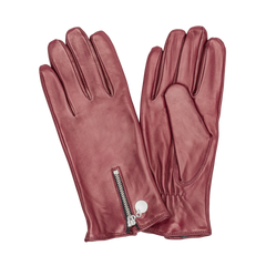 HK Damhandske Lammnappa Metalldragkedja - Burgundy