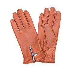 HK Damhandske Lammnappa Metalldragkedja - Cognac