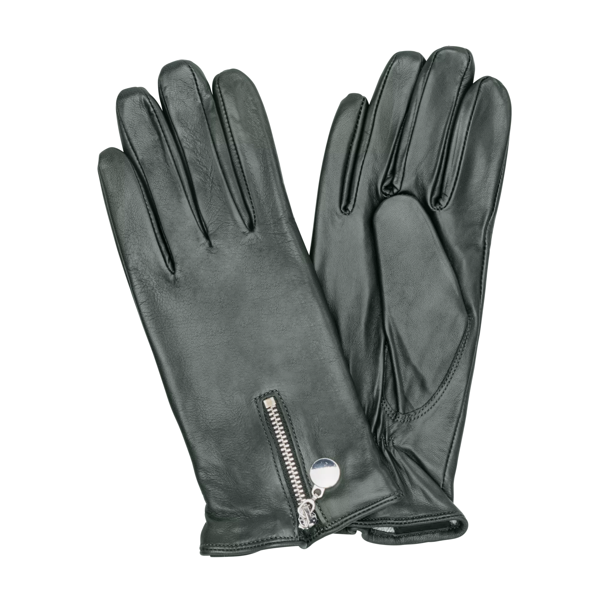 HK Damhandske Lammnappa Metalldragkedja - Grön