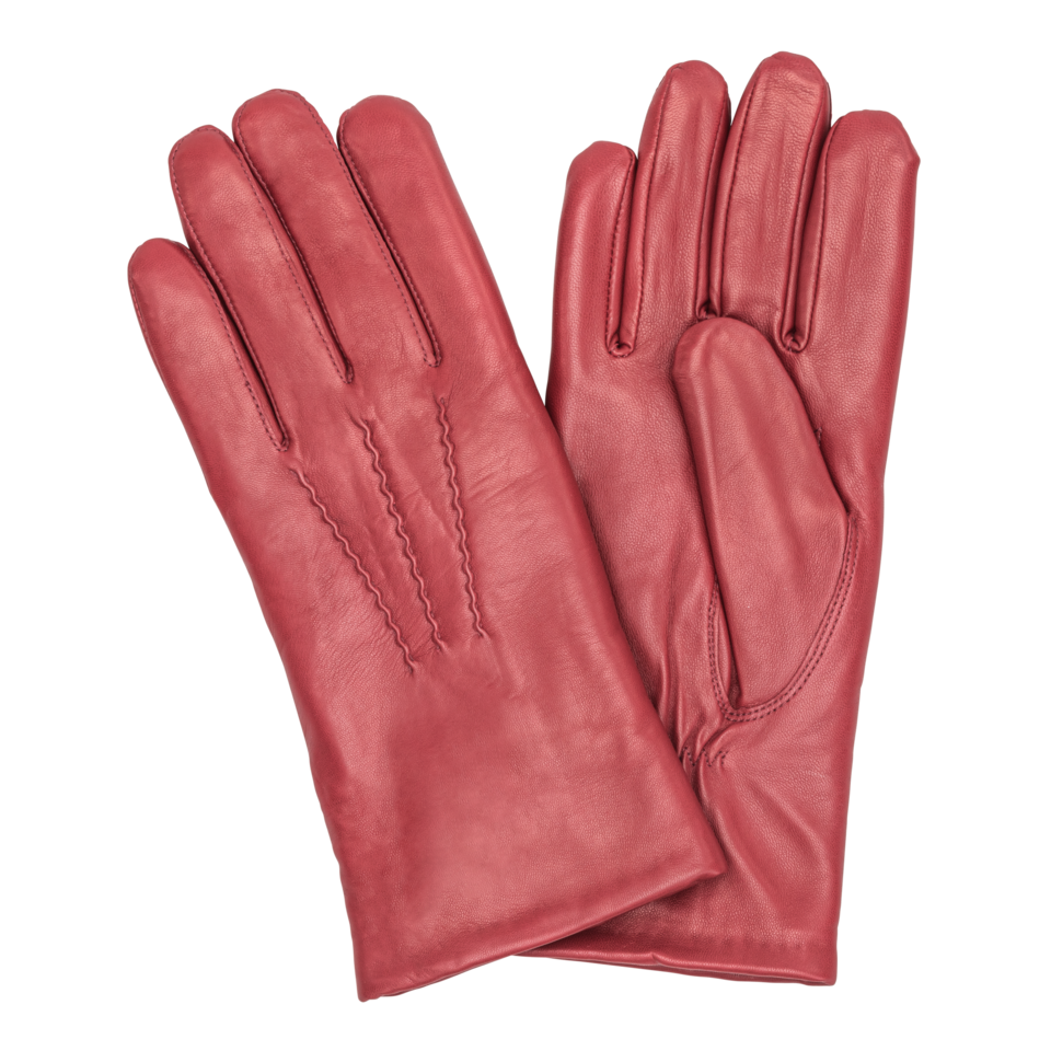 HK Damhandske Lammnappa Med Ullpille - Röd