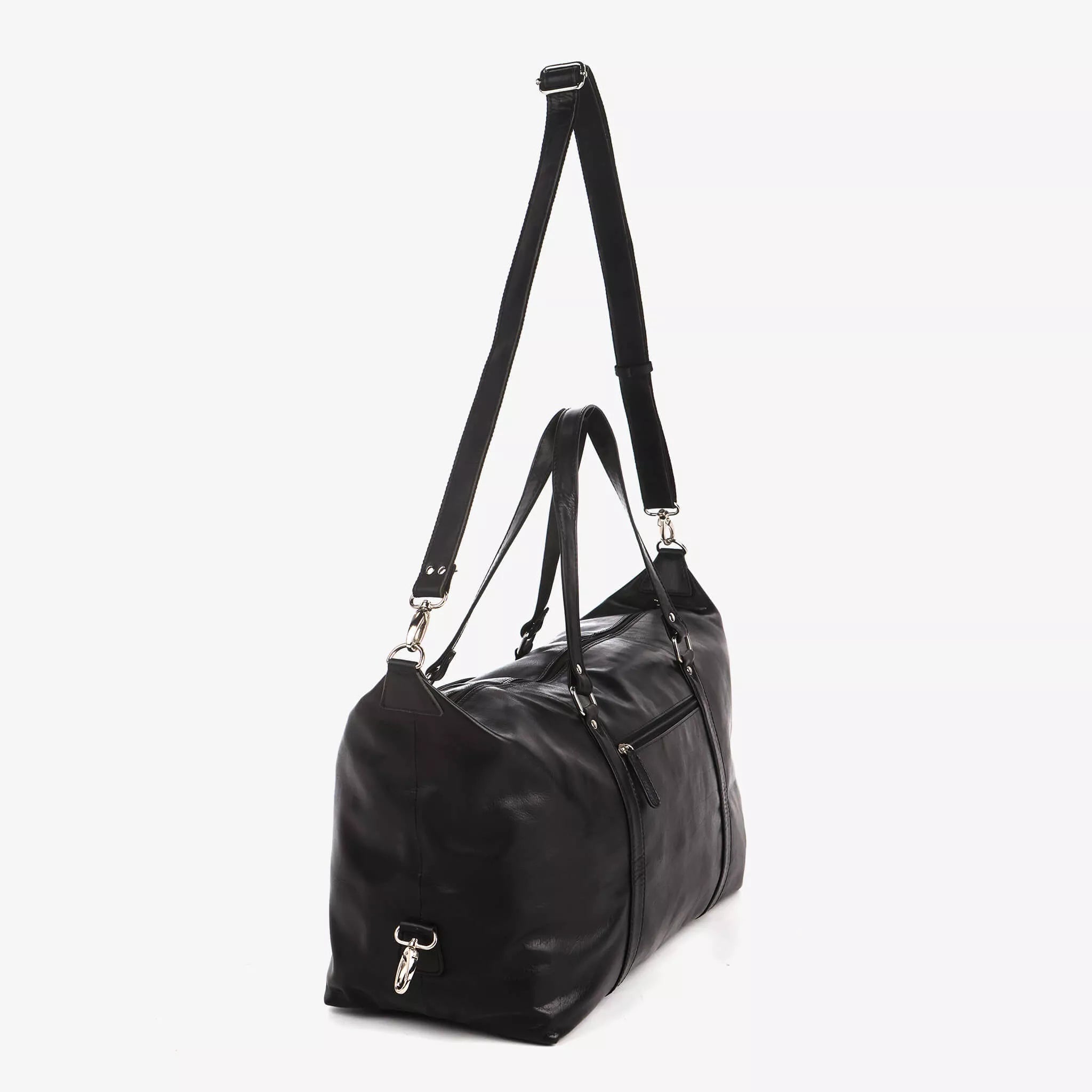 The Monte Weekendbag Large i Skinn - Svart
