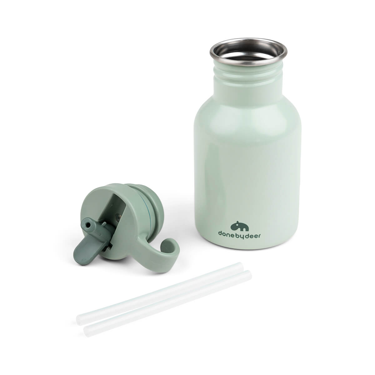 Done by Deer Metal bottle Croco Grön - 350 ml