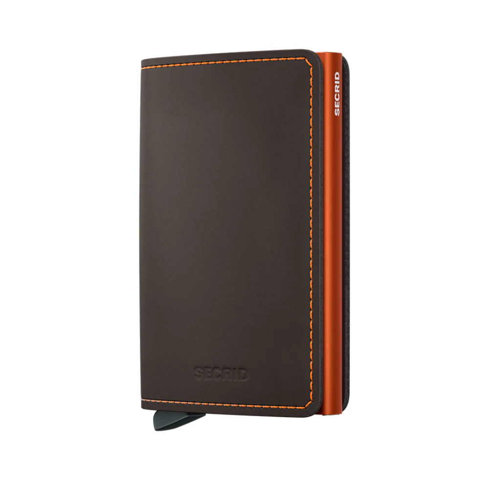 Secrid Slimwallet Kortplånbok - Truffle/Orange