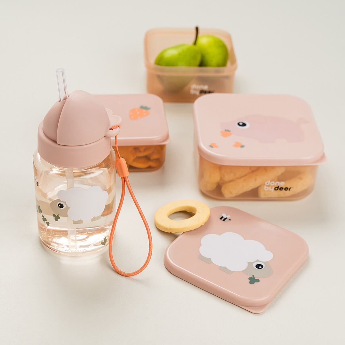 Done by Deer Straw bottle Tiny farm Powder - 280 ml