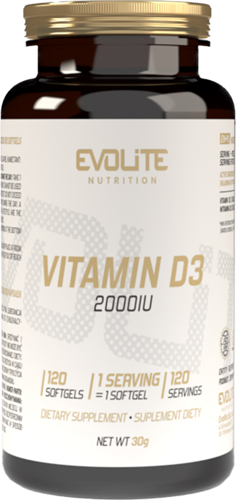 Evolite Vitamin D3 2000 IU - 120 Mjuka Kapslar