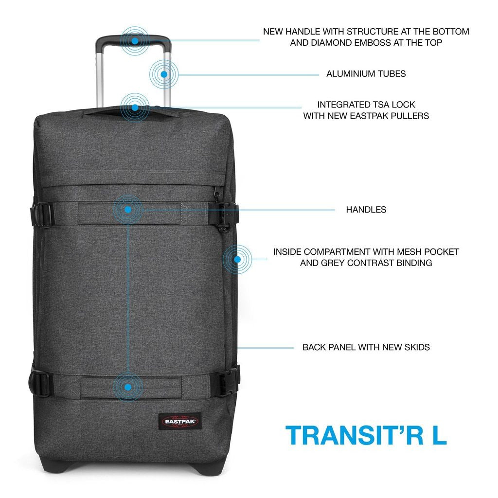 Eastpak Transit'r Stor resväska 2-hjul - Mörkgrå