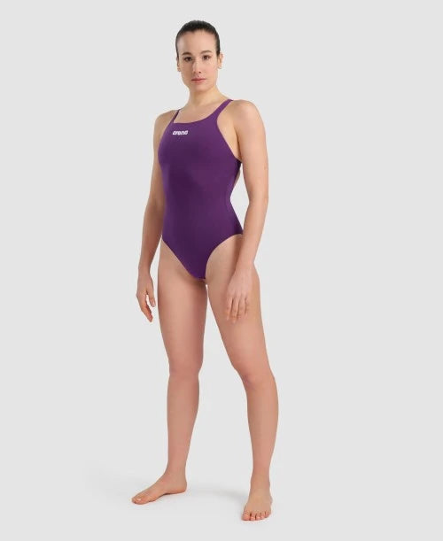 Arena Dambaddräkt Swim Pro Solid Plum-White