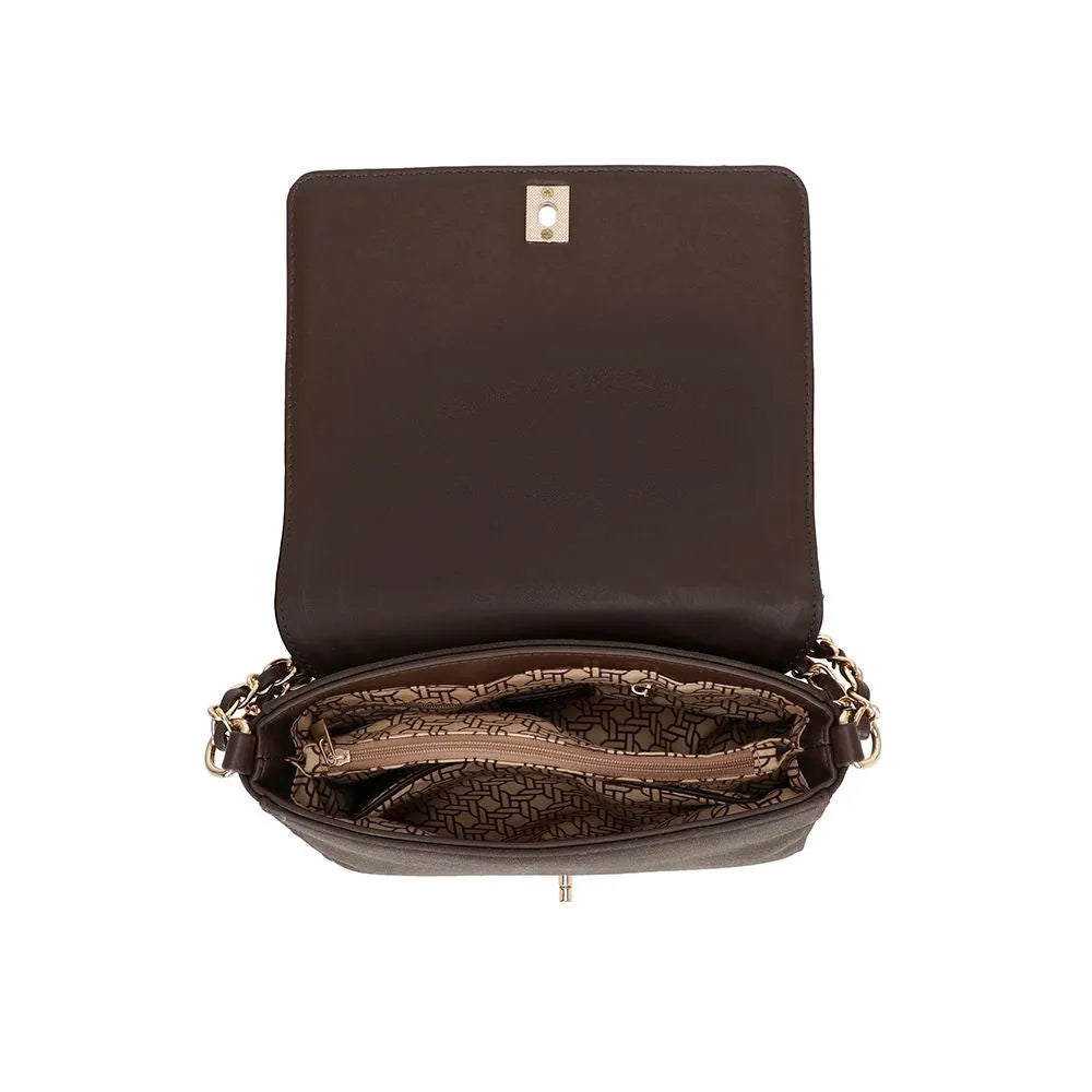 Ulrika Design Gold Bar Axelremsväska 22 cm - Brun