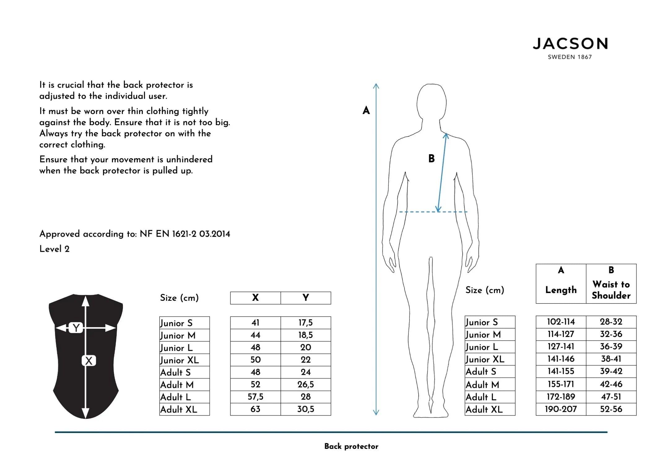 Jacson Rio Ryggskydd Junior - Svart