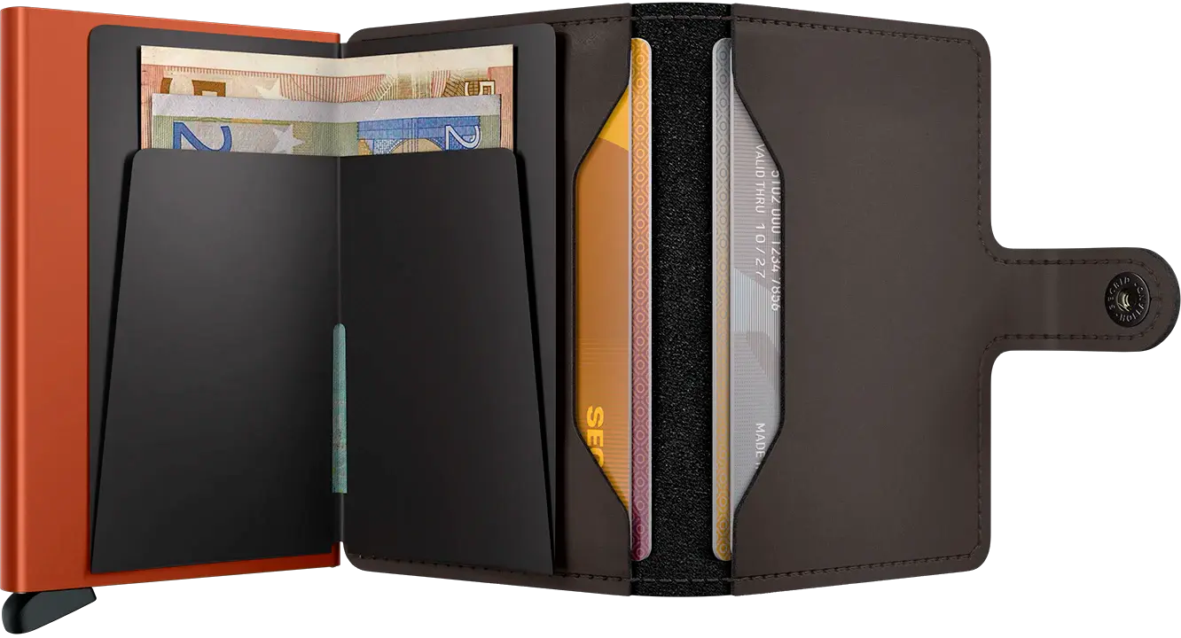 Secrid Miniwallet Kortplånbok - Matt Truffle/Orange Secrid