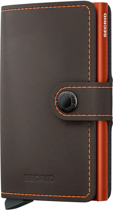Secrid Miniwallet Kortplånbok - Matt Truffle/Orange Secrid