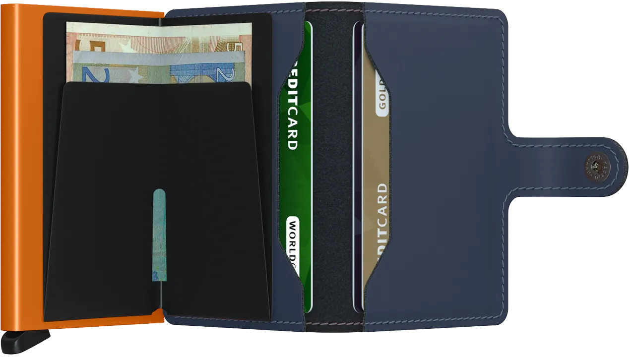 Secrid Miniwallet Kortplånbok - Marinblå & Orange