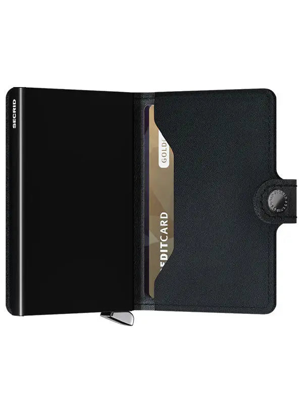 Secrid Premium Miniwallet Kortplånbok - Emboss Lines Svart Secrid