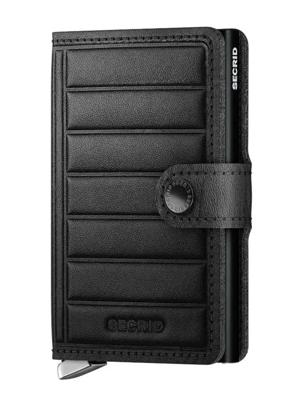 Secrid Premium Miniwallet Kortplånbok - Emboss Lines Svart Secrid