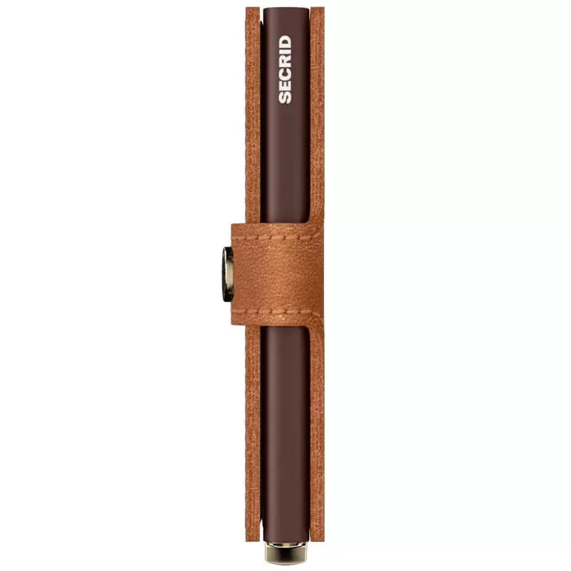Secrid Premium Miniwallet Kortplånbok - Emboss Lines Cognac Secrid