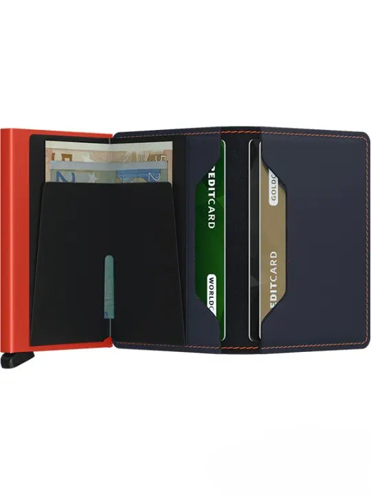 Secrid Slimwallet Kortplånbok - Mattblå/Orange Secrid