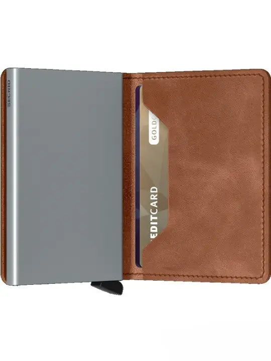 Secrid Slimwallet Kortplånbok - Vintage Cognac/Silver Secrid