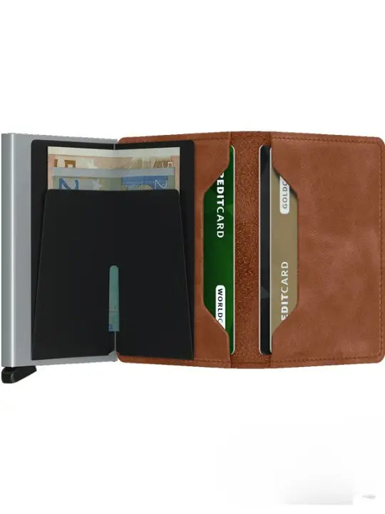 Secrid Slimwallet Kortplånbok - Vintage Cognac/Silver Secrid