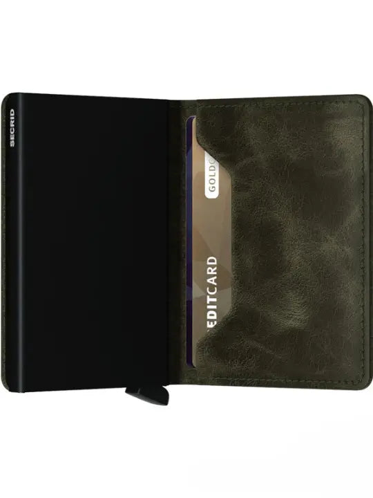 Secrid Miniwallet Kortplånbok - Vintage Olivgrön/Svart Secrid