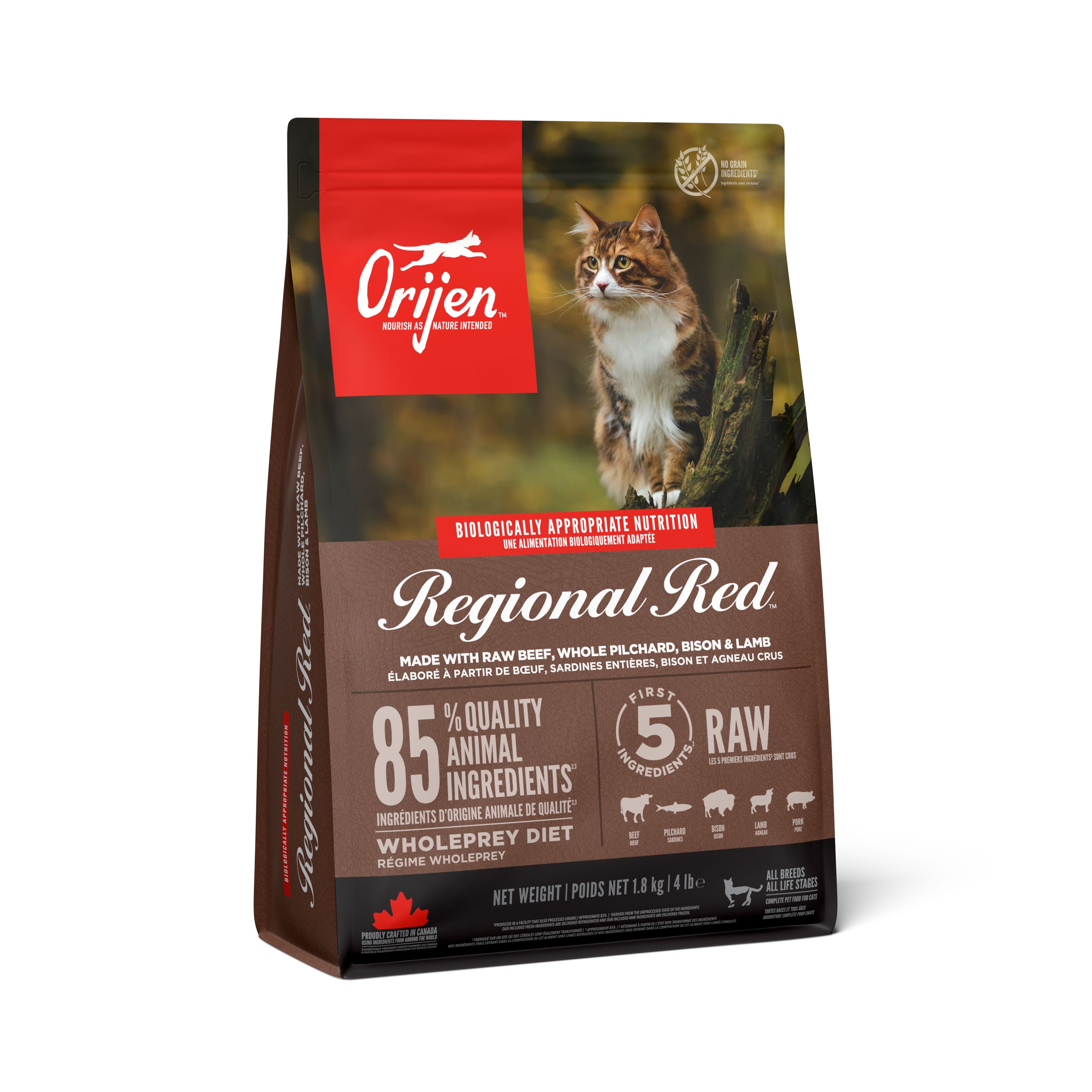 Orijen Regional Red - Torrfoder Till Katt 1,8kg